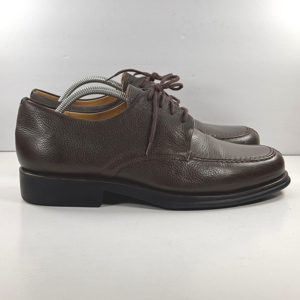 Sandro Moscoloni Vineyard Merlot Brown Pebbled Leather Moc Toe Oxfords Mens 11 D